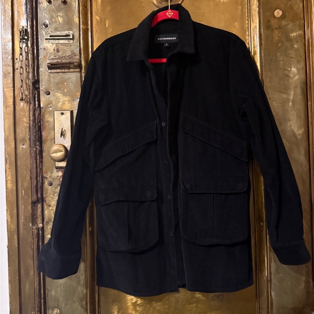 C.P. Company Black Corduroy Shirt Jacket